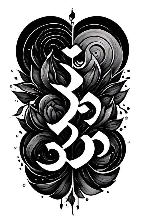 breathe sanskrit language tattoo design idea