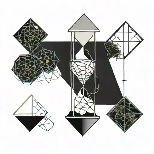 Emo inspired hourglass tattoo design idea