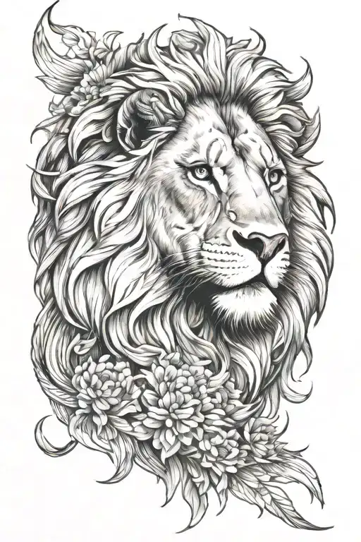 Sun Lion Tattoo tattoo design idea