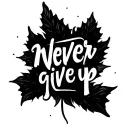 never give up tattoo design idea