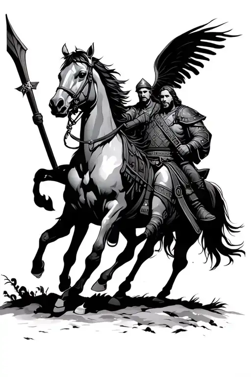 they will fight because the lord is with them, and they will put the enemy horsemen to shame  tattoo design idea