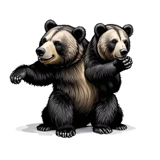 Papa Bear And Cubs tattoo design idea