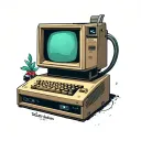 Old Retro Computer tattoo design idea