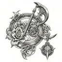 sagittarius and libra combined tattoo design idea