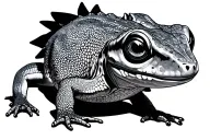 "Maker Mail" gecko Crawling tattoo design idea