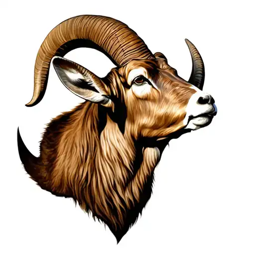 side profile of a bighorn sheep head tattoo design idea