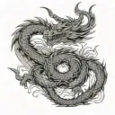 basic textured black and grey dragon chest tattoo  tattoo design idea