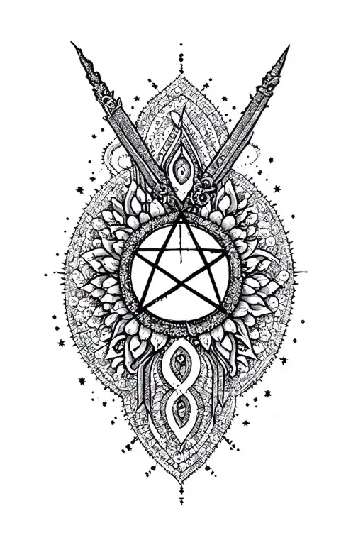 Wicca tattoo design idea