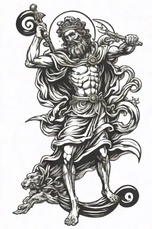 saint Christopher tattoo design idea