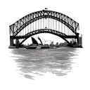 Sydney harbour bridge opera house tattoo design idea