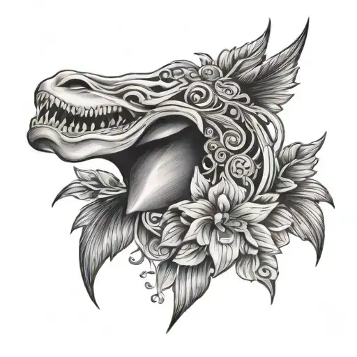 Throat tattoo design idea