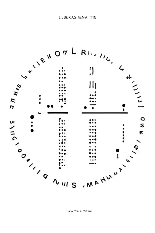Morse code stating Lukas Tena Tin tattoo design idea