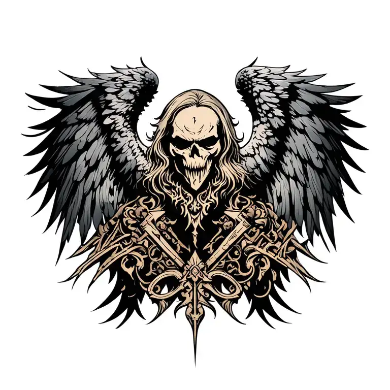 archangel uriel tattoo design idea