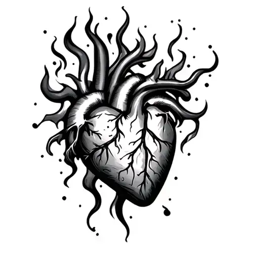 set your heart ablaze tattoo design idea