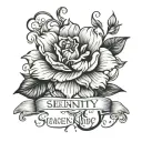 Serenity Prayer tattoo design idea