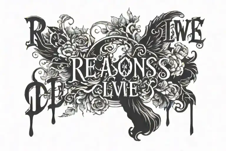 reasons to live give reasons to die tattoo design idea