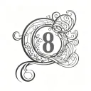 incorporated number 8  tattoo design idea