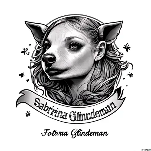 "Fotzensau Sabrina Glindemann" Pighead "Fotzensau Sabrina" tattoo design idea