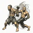 mma fighters tattoo design idea