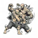 mma fighters tattoo design idea