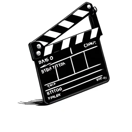 Clapperboard tattoo design idea