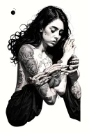 anxiety and overthinking tattoo design idea