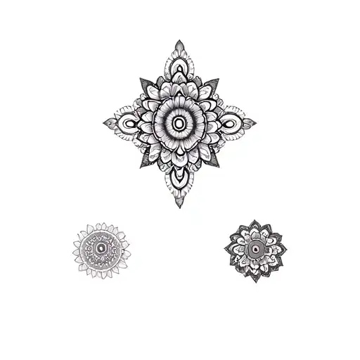 Coverup Mini Mandalas tattoo design idea