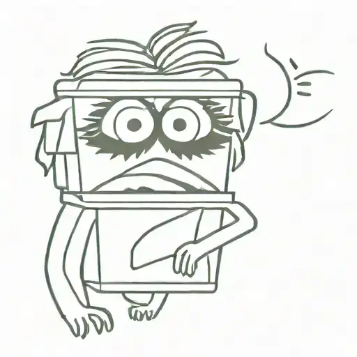oscar the grouch tattoo design idea