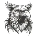 Bald eagle head tattoo design idea