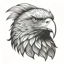 Bald eagle head tattoo design idea