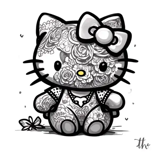 Hello Kitty with tattoos  tattoo design idea