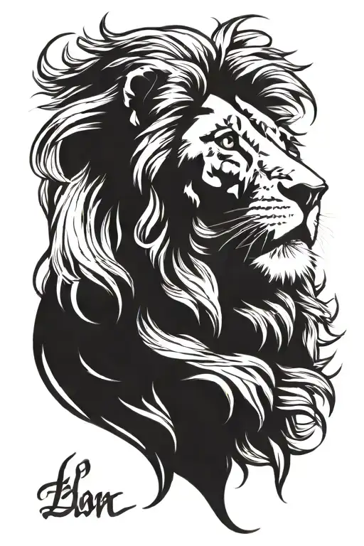 lion of judah tattoo design idea