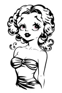 betty boop inspired moms favorite tattoo design idea