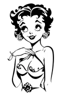 betty boop inspired moms favorite tattoo design idea