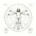 Vitruvian man leonardo da vinci tattoo design idea