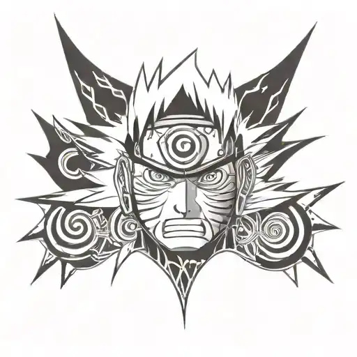 naruto pain eyes tattoo design idea