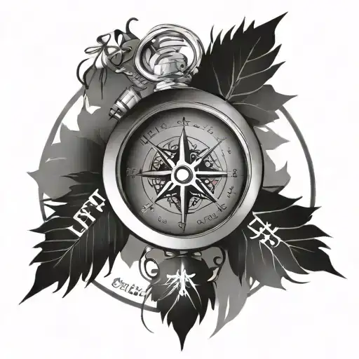 compass saying type 1 diabetes tattoo design idea