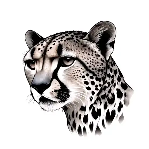 Japanese cheetah tattoo design idea