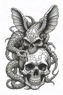 skull mouse and scorpion  tattoo design idea