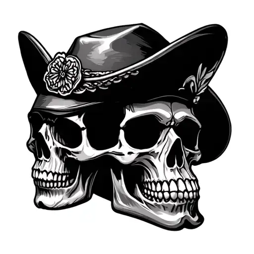 Nashville Skull tequila tattoo design idea