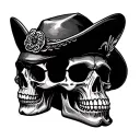 Nashville Skull tequila tattoo design idea