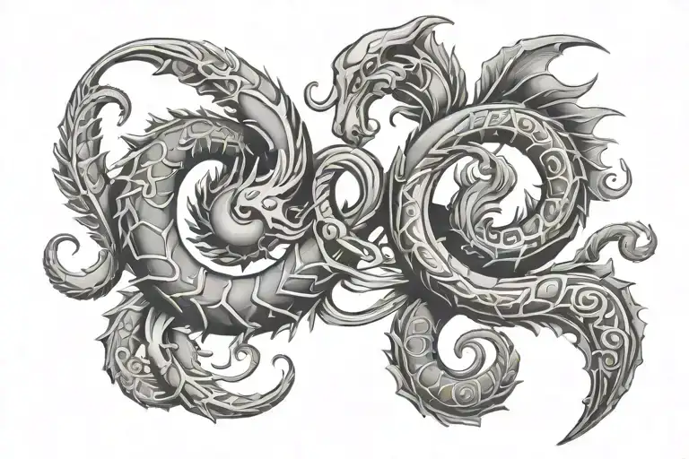 capricorn and scorpio tattoo design idea