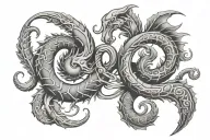 capricorn and scorpio tattoo design idea