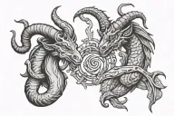 capricorn and scorpio tattoo design idea