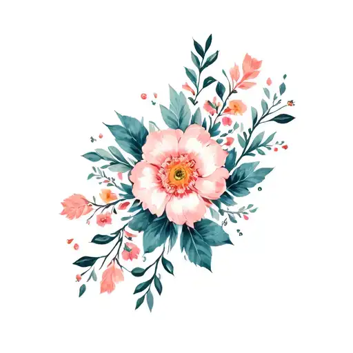 Filler Floral tattoo design idea