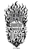 "17.11.2015" knight castles fire tattoo design idea