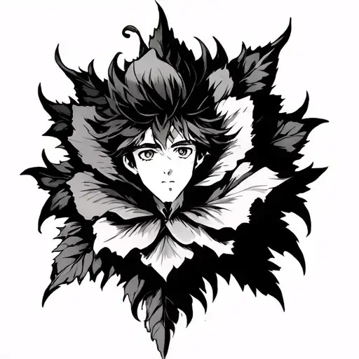 black clover anime tattoo design idea