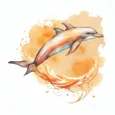 Dolphin Jumping tattoo design idea