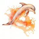 Dolphin Jumping tattoo design idea