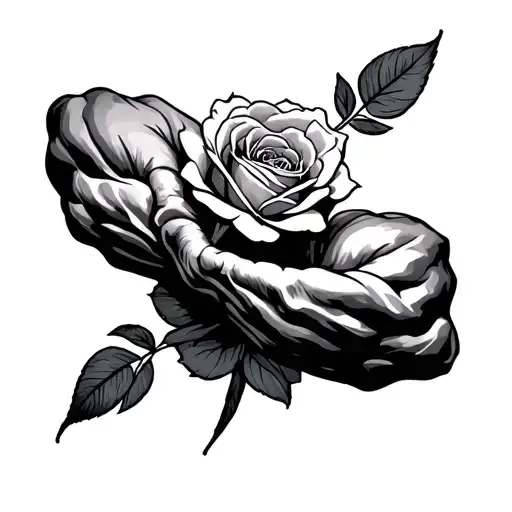 interior biceps tattoo design idea